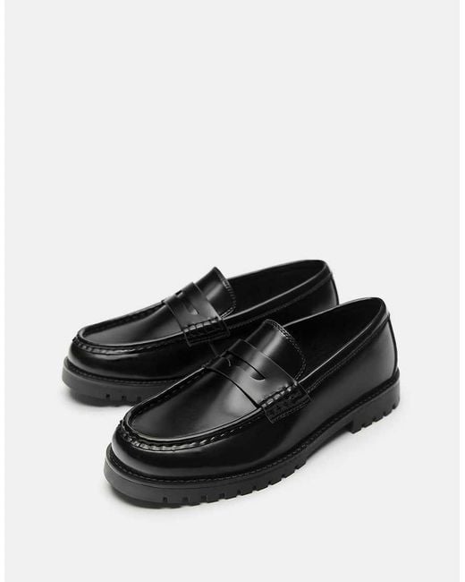 Pull&Bear White Chunky Sole Loafers for men