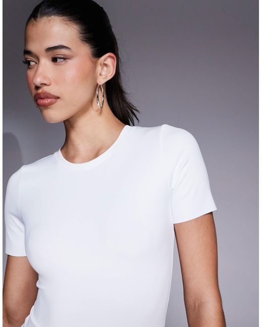 GOOD AMERICAN Blue Sculpting Tee Bodysuit