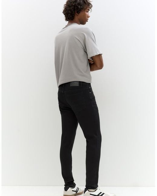 Pull&Bear Gray Basic Skinny Jeans for men