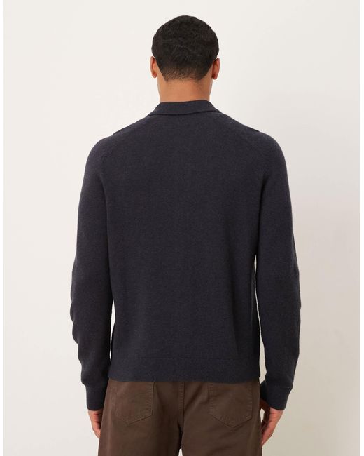 Gilet boutonné en pure laine à col polo ARKET pour homme en coloris Blue