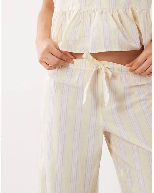 Gina Tricot Natural Poplin Pyjama Trousers