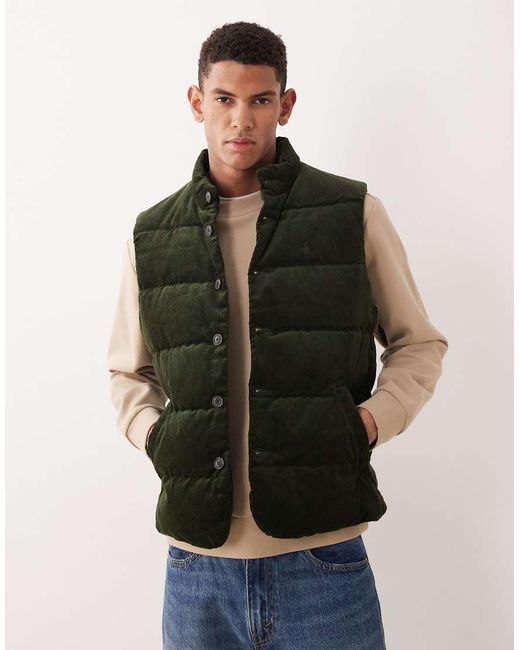Polo Ralph Lauren Green Icon Logo Cord Gilet for men