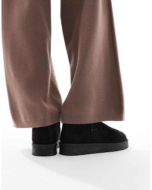 SEQWL Black Cosy Mini Ankle Boots