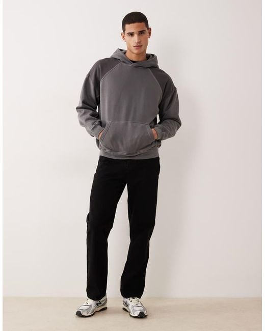 Sudadera Básica Con Capucha, Diseño En Contraste Y Bolsillo Delantero De -Verde Abercrombie & Fitch de hombre de color Gray