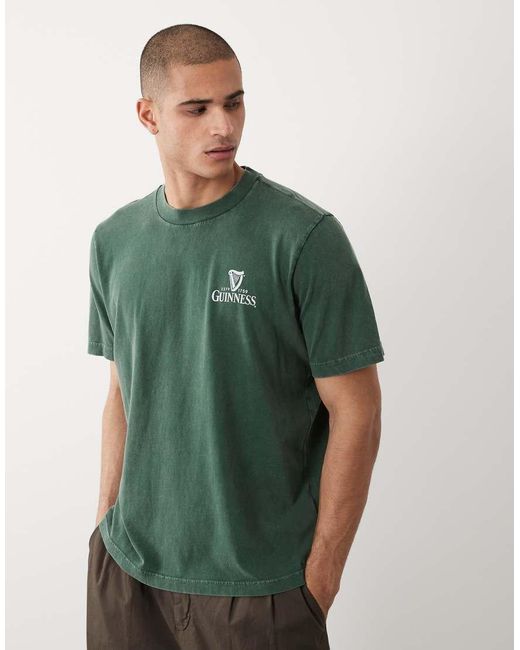 Abercrombie & Fitch Green Guinness Front Graphic T-shirt for men