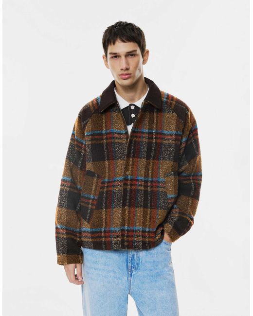 Pull&Bear – jacke in Brown für Herren