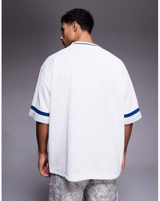 ICECREAM Blue Logo V-neck Sports Jersey for men