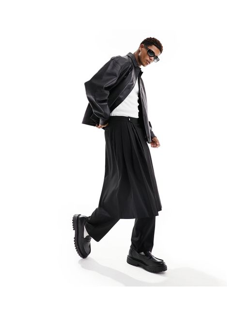 Pantalon avec jupe plissée - noir ASOS pour homme en coloris Black
