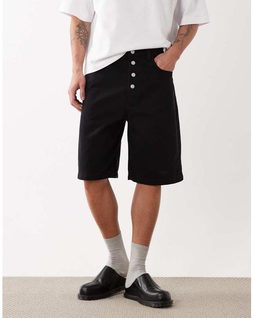 ASOS White Longer Length Jort for men