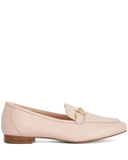 Dune Pink Grained Loafers