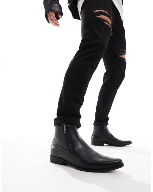 ASOS Black Chelsea Boots for men