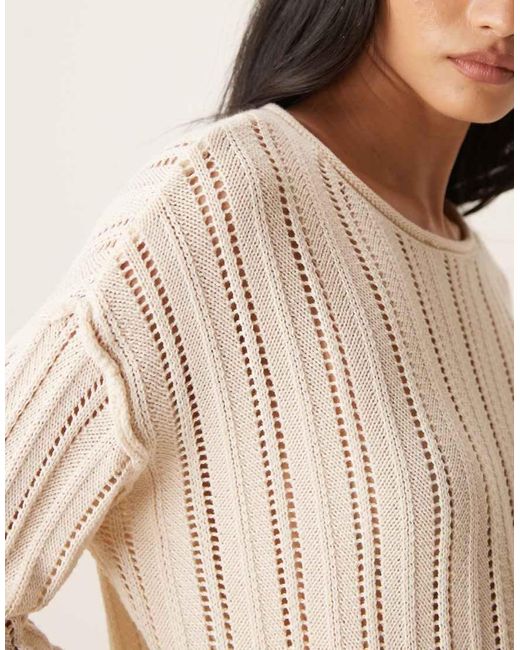 Jdy Red Flare Sleeve Scallop Edge Crochet Top