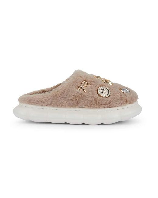 SEQWL White Slip-On Slipper With Cushioned Footbed
