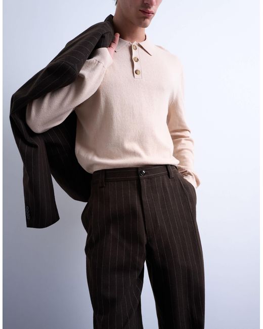 Blazer décontracté à rayures - marron Topman pour homme en coloris Brown