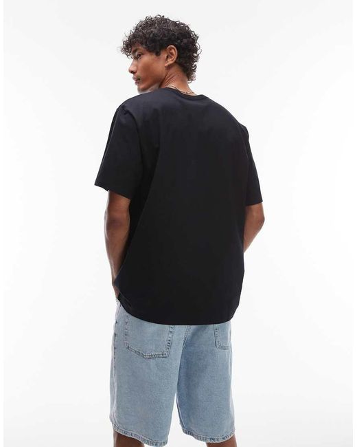 Wrangler Blue Embroidered Chest Slogan T-Shirt for men
