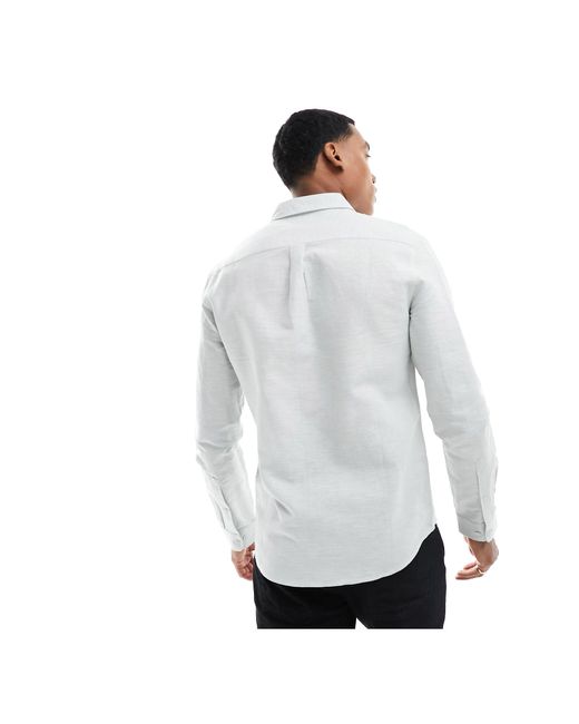 Camisa ASOS de hombre de color White