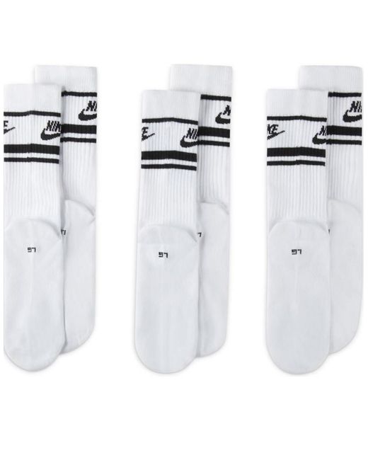 Nike Black Everyday Essential 3 Pack Ankle Socks