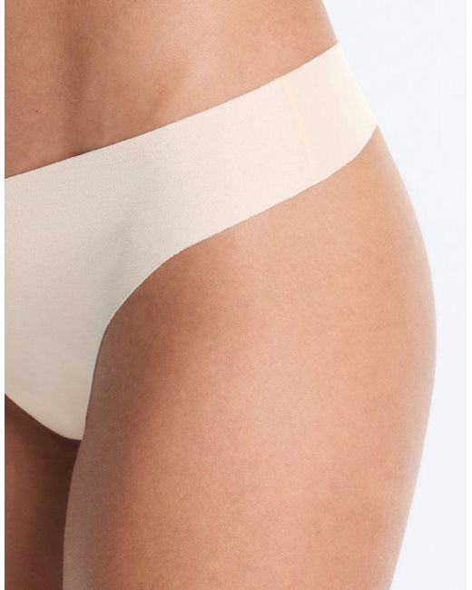 Oysho Natural 3 Invisible Cotton Blend Thongs