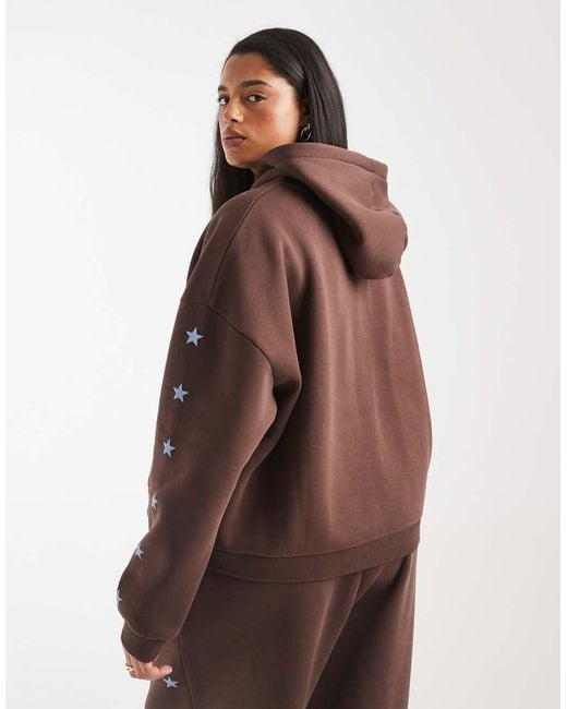 Collusion Brown Plus Star Logo Hoodie