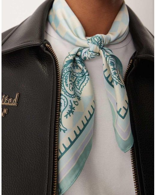 Prohibited Black Rush Checkered Scarf for men