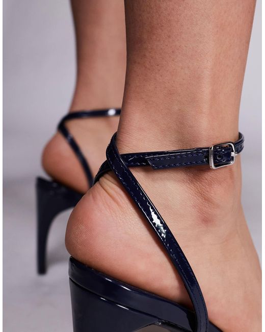Public Desire Pink Selene Barely There Heeled Sandals