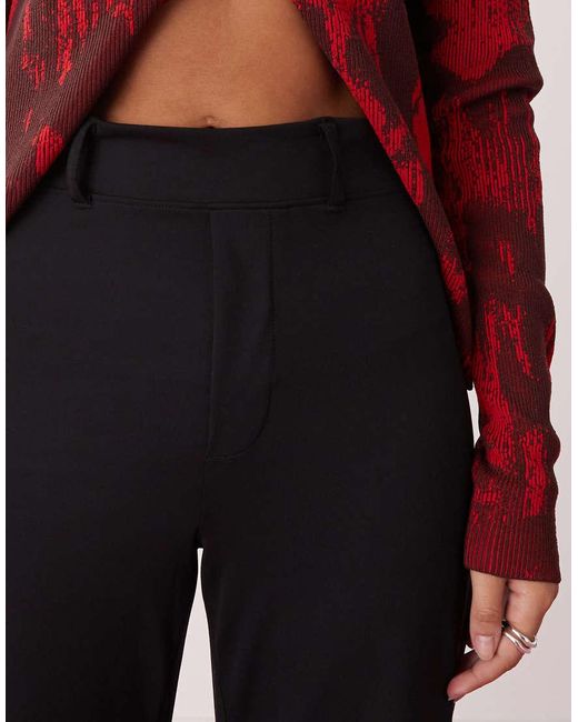Monki Broek Met Rechte Pijpen, Stretch En Elastische Taille in het Pink