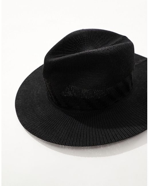 Sombrero fedora plegable Accessorize de color Black