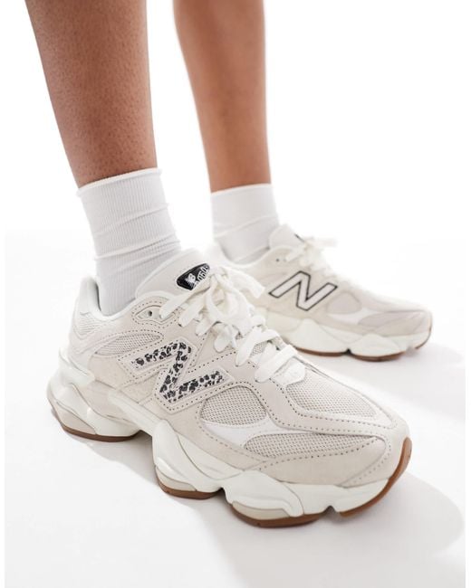 New Balance White 9060 Trainers