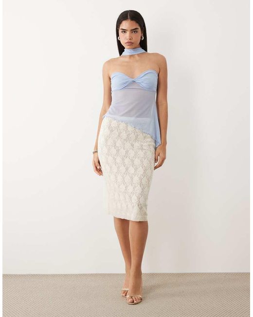 ASOS White Cami Top With Scarf Detail