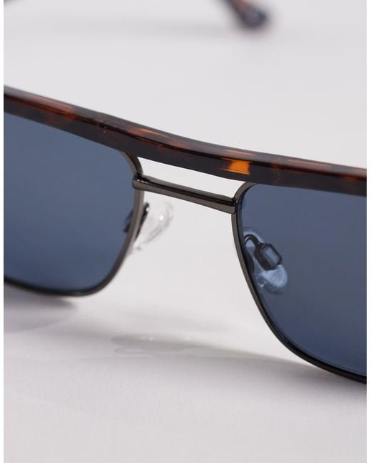 ASOS Blue Retro Sunglasses for men
