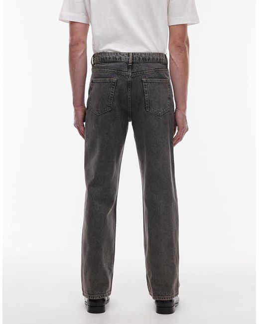 Topman Red Rigid baggy Jeans for men