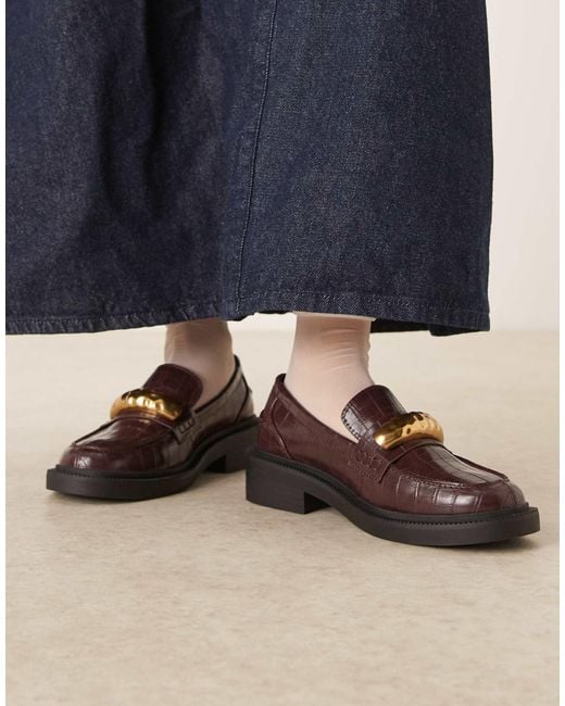 ASOS Blue Mistral Trim Detail Loafers