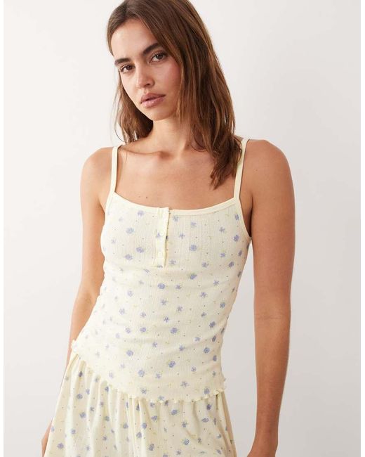 ASOS Natural Mix And Match Pointelle Pyjama Cami