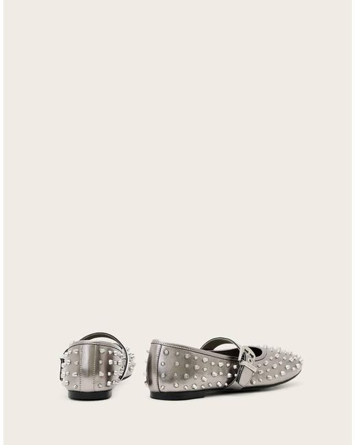 AllSaints White Holly Stud Ballet Flats