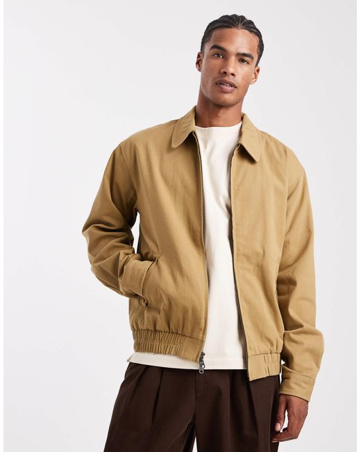 Parlez Natural Collared 2 Way Zip Harrington Jacket With Fleece Lining for men