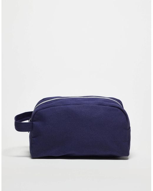 ASOS – kulturbeutel aus canvas in Blue für Herren