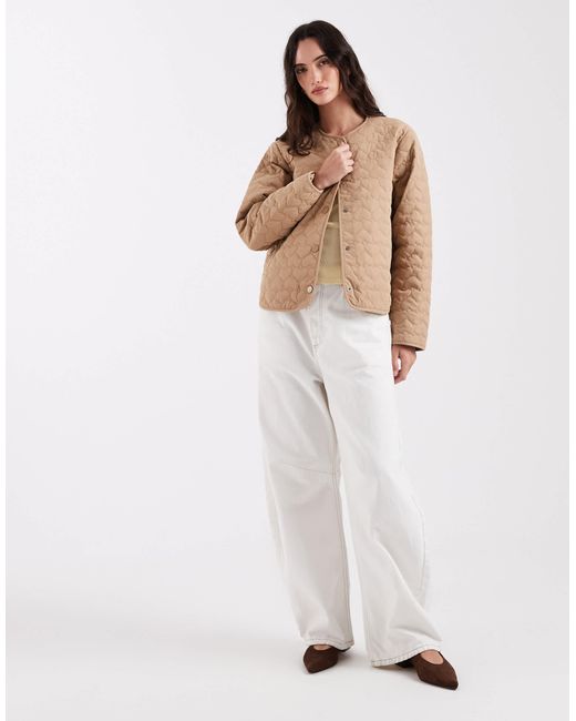 ONLY Natural Heart Quilted Jacket