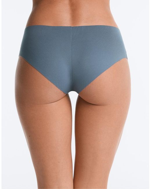 Oysho Blue 5 Laser-Cut Invisible Polyamide Blend Hipster Briefs