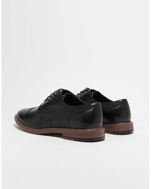 ASOS Black Brogue Shoes for men