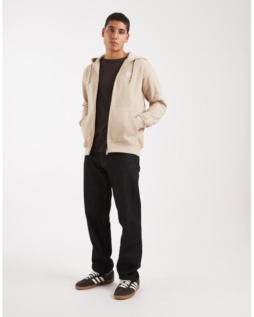Adidas Originals Natural Trefoil Essentials Full-Zip Hoodie for men
