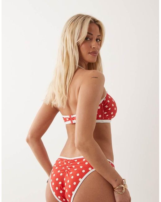 Peek & Beau Red High Leg Bikini Bottom