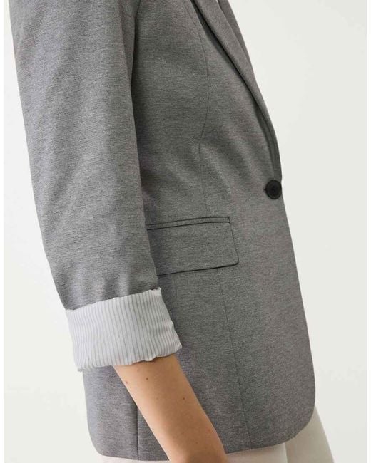 Blazer Slim Fit di Stradivarius in Gray