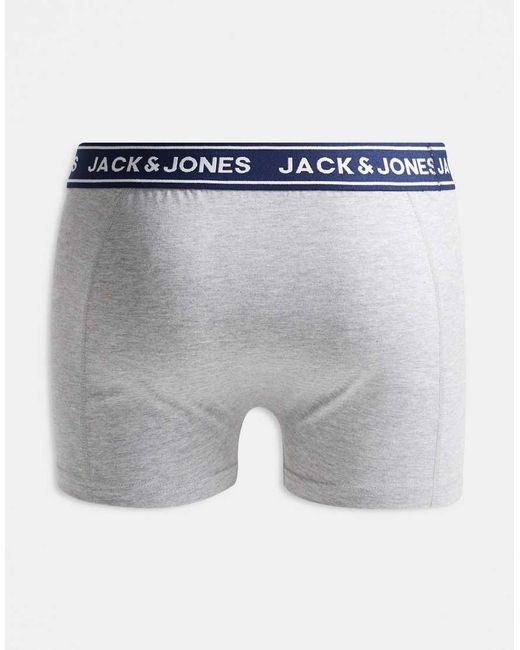 Jack & Jones Blue 3 Pack Trunks for men