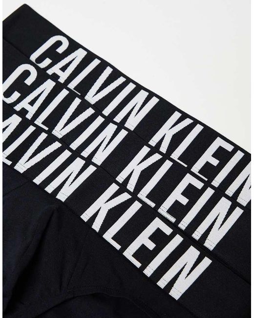 Calvin Klein Black Intense Power Cotton Stretch Briefs 3 Pack for men