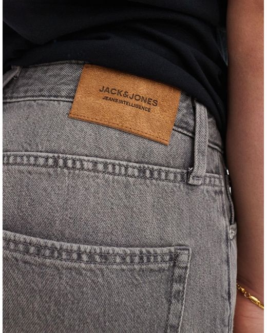 Chris - pantaloncini di jeans dritti lavaggio di Jack & Jones in Black da Uomo