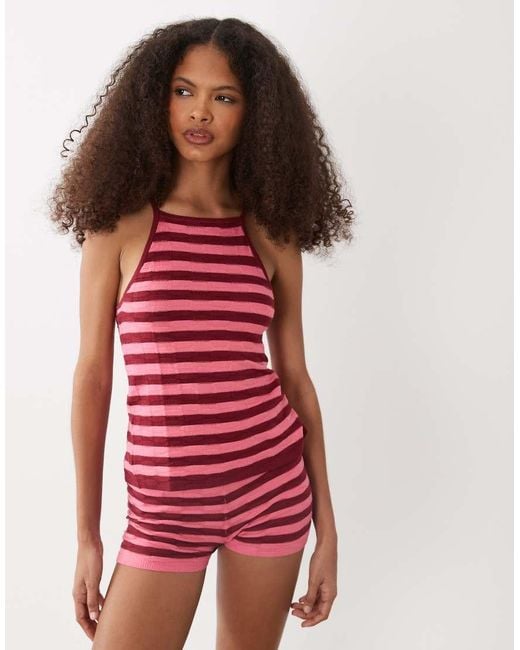 Mango Red Teen Halterneck Knitted Top Co-Ord