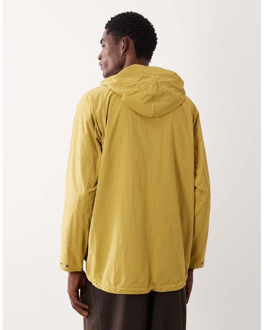 Barbour Yellow Re-engineered Wading Hooded toggle Jacket for men