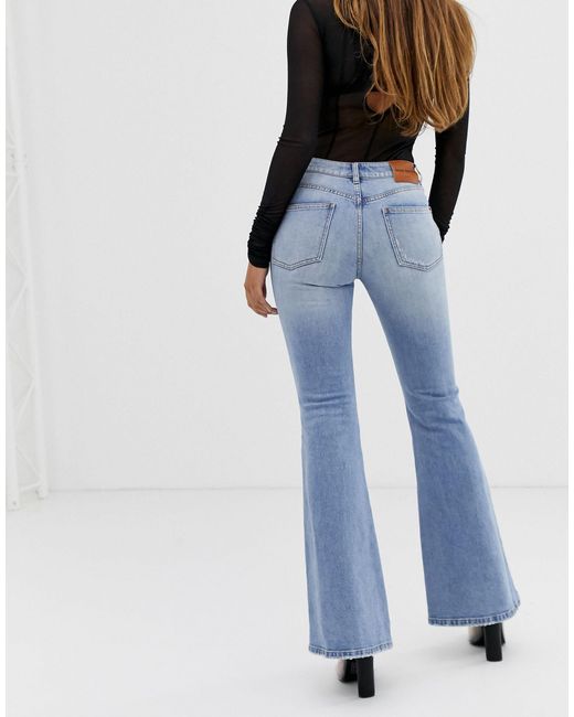 Miss Sixty Denim Flare Jean With Front 