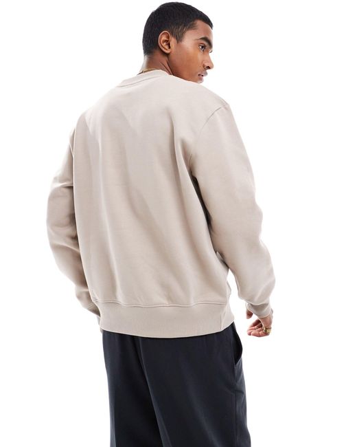 ASOS Natural Heavyweight 400gsm Oversized Sweatshirt for men