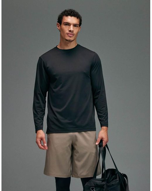 4505 Gray Icon Quick Dry Mesh Long Sleeve Training T-shirt for men
